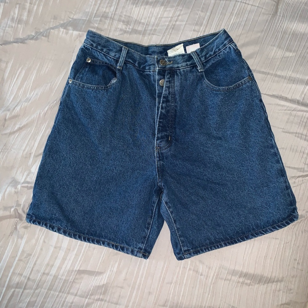 Vintage Button-fly Denim Shorts